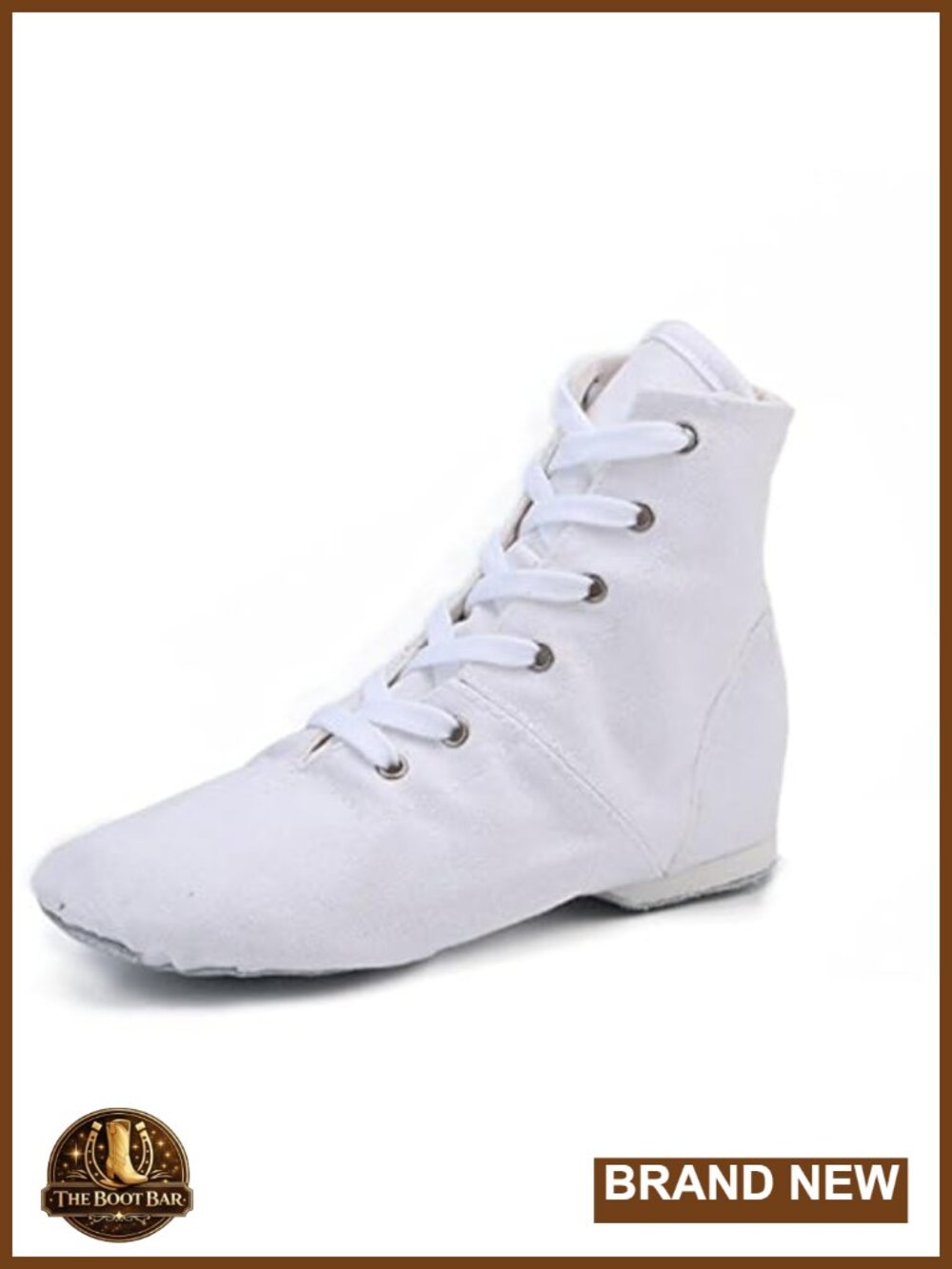 Womens Jazz Dance Shoes Canvas Split Sole Lace-Up Flats